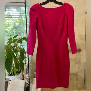 DVF Diane Von Furstenburg Arita Scoopback Knit Dress in Warm Berry, Sz 4, NWT